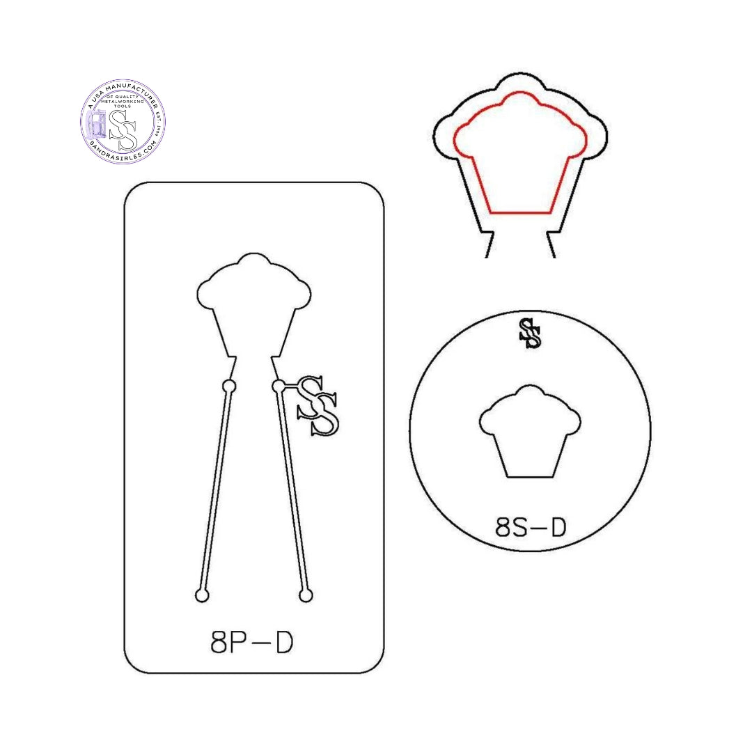 S&P DUOS: SILHOUETTE & PANCAKE DIE DUO: 8S-D, 8P-D CUPCAKE